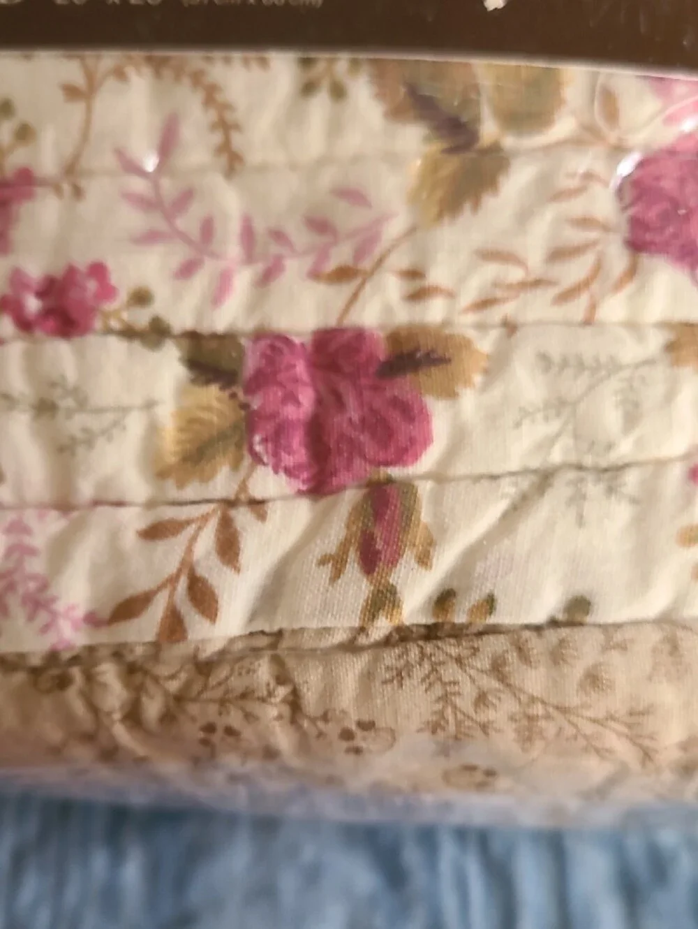 Home Classics Natalia Quilted Sham in Cream with Pink Floral
